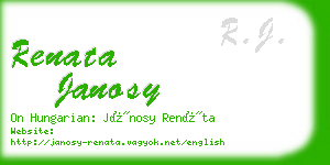 renata janosy business card